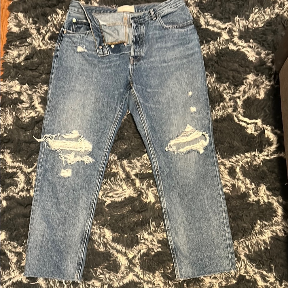 Trendy Ripped Denim Jeans